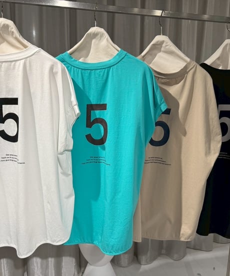 【ayane】  826528 フレンチスリーブバックロゴTシャツ
