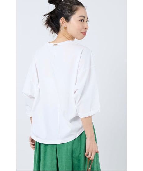 【MICA&DEAL】 0126109036 "CHAILLY"ロゴ5分袖T-shirt