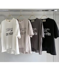 全国送料185円【MARGAUX VINTAGE 26SS】26034 YESYESYES Tシャツ (パウダー加工)