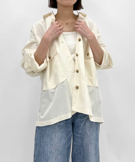 【cafune】515402 ECOPET military shirts