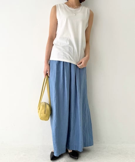 【cafune】525922 tulle combi tank top