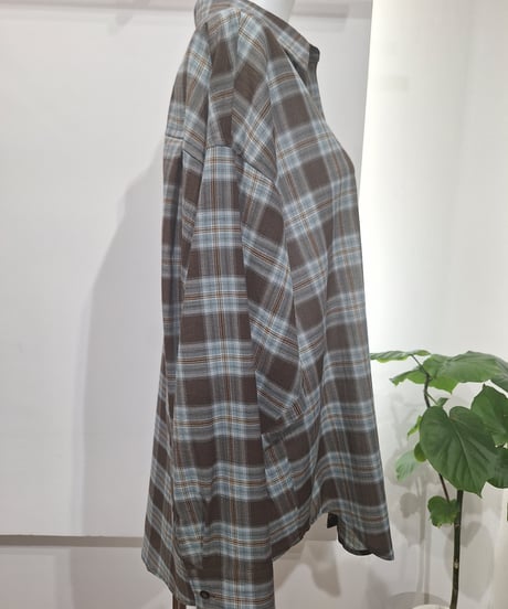 【cafune】625923 washer voile check shirt