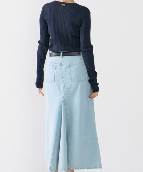 【MICA&DEAL】0125102022 AラインデニムロングSK