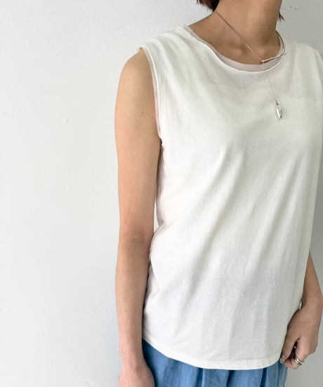 【cafune】525922 tulle combi tank top