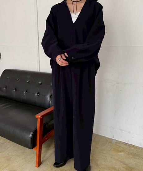 【cafune】535961/615961 stretch georgette skipper pullover