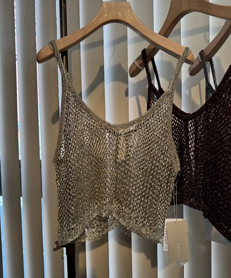 【cafune&PASSIONE 26PREFALL 】  35931 lame knit 2way camisole