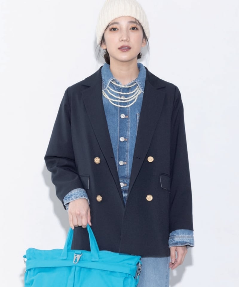 MARGAUX VINTAGE】MG JK - 25074 ショルダーパッドダブルプレストジ