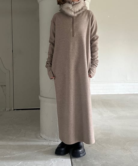 【PRIORITY 26AW】 P67034JT ウールブレンドワンピース