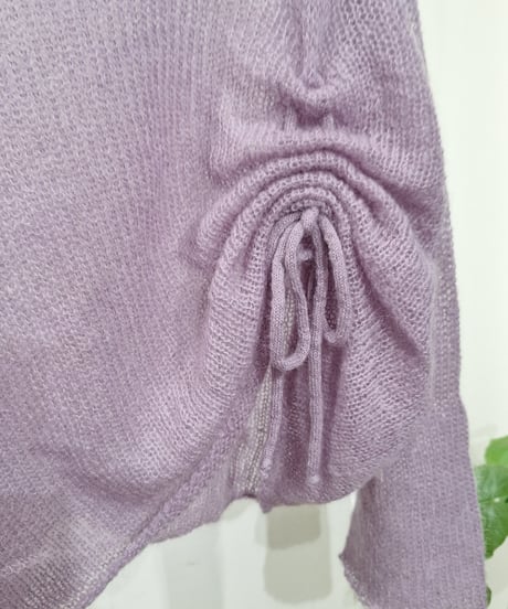 【sugar rose 25aw】251750 シャーリングデザインモヘヤニット