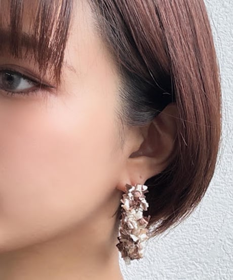 【charmaer 26AW】 276801　ツイードフリンジピアス