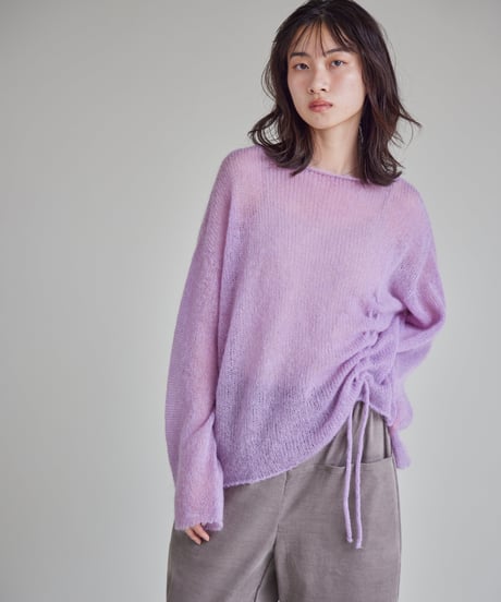 【sugar rose 25aw】251750 シャーリングデザインモヘヤニット