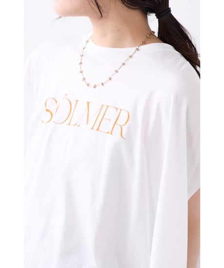【MICA&DEAL】 0126209135 接触冷感-"SOLMER"ロゴフレアスリーブT-shirt
