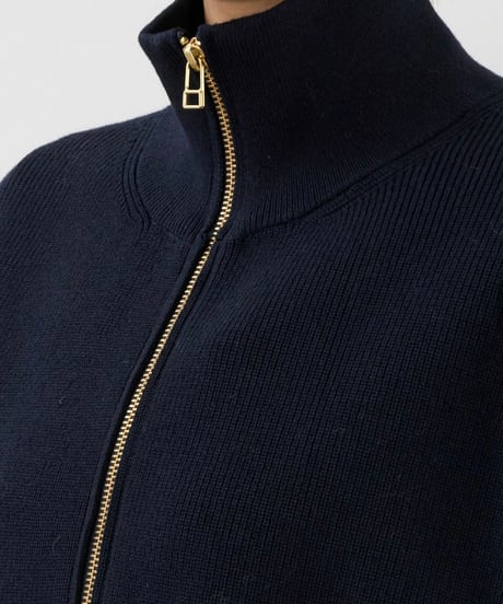 【MICA&DEAL】0125308248 ジップアップ畦ニットベスト