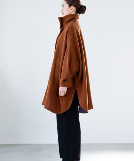【Lallia Mu 26AW】2614180 スタンドカラーフレアコート