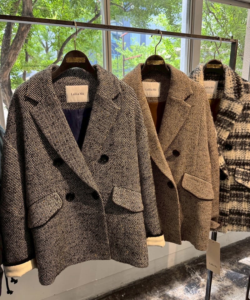 Lallia Mu 25AW】2514223 ミックスツイードオーバージャケット | sel