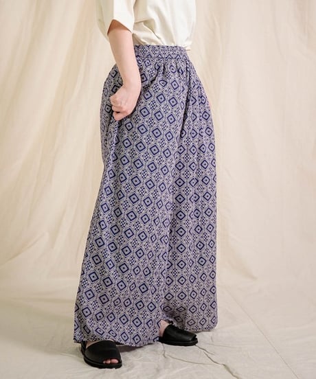 【Brocante】33-0344X P  インドプリント(パターン) ピエロパンツ