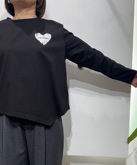 【TOLNERA/PRIORITY】T61126HW ハートプリントカットソー