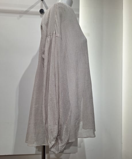 【cafune】625918 cotton stripe voile gather pullover