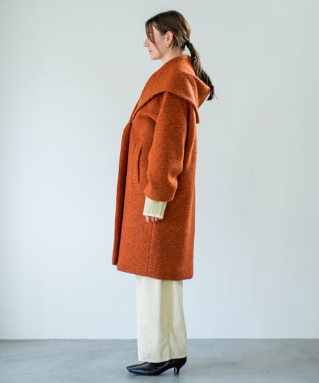 【Lallia Mu 26AW】2614170 ビッグカラースライバーコート