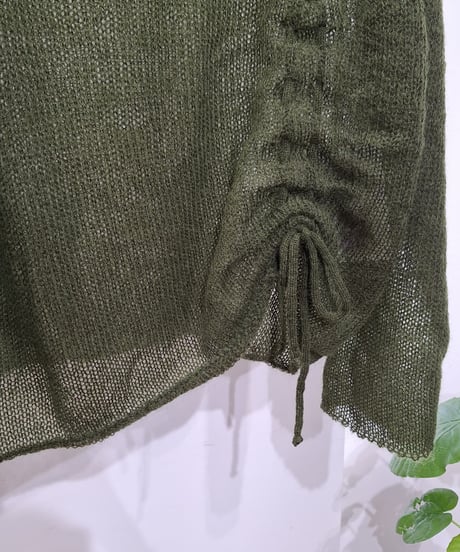 【sugar rose 25aw】251750 シャーリングデザインモヘヤニット