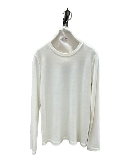 【ayane 26AW】 早期ご予約送料無料！856729 テンセルウールクルーネックロンT