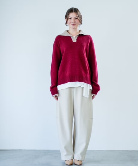 【Lallia Mu 26AW】2614444 セーラーカラーニット