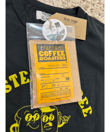 【free rage】 226AC817A WESTEND COFFEE ROASTERS Tシャツ(Bread and Coffee)