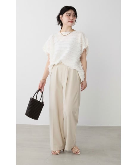 【MICA&DEAL】 0126103013 ドライタッチワンタックパンツ