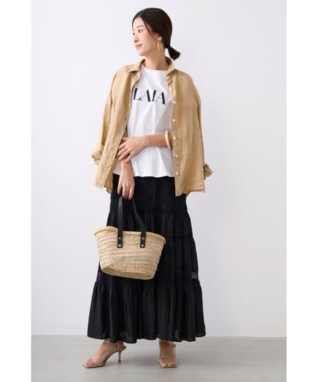 【MICA&DEAL】 0126209101 "LAIA"ロゴヘムラウンドT-shirt