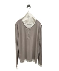 【ayane 26AW】856738 ペア天ヘンリーネックロンT