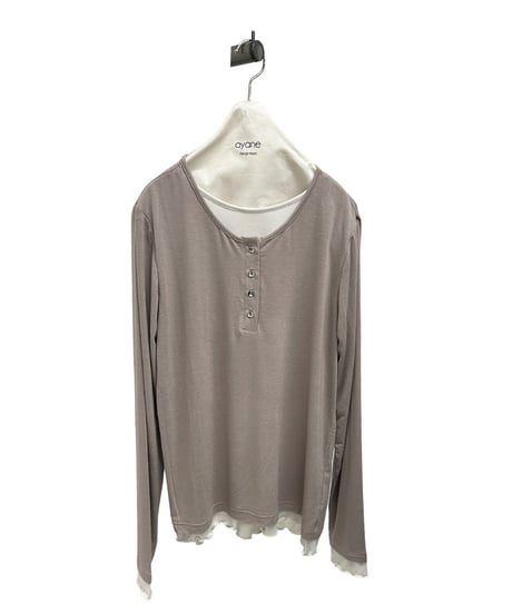 【ayane 26AW】856738 ペア天ヘンリーネックロンT