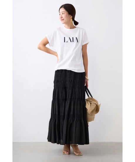 【MICA&DEAL】 0126209101 "LAIA"ロゴヘムラウンドT-shirt