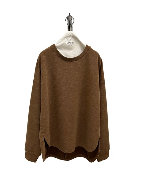 【ayane 26AW】  856752 杢調ダブルニットカットソープルオーバー
