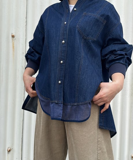 【Lallia Mu 26AW】  2613670 2wayスリーブデニムシャツ