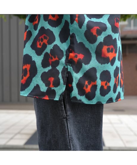 【MANUAL ALPHABET】 MA-S-843 LEOPARD S/S OPEN COLLAR SHIRTS