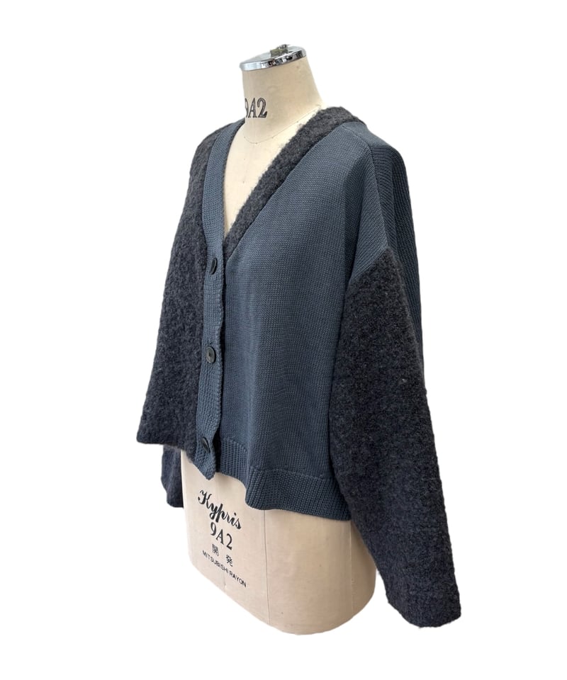 kolor カラー　22aw ドッキング　切り替えカーディガン kolor - 【美品】 kolor / カラー | 2022AW | ドッキング レイヤード