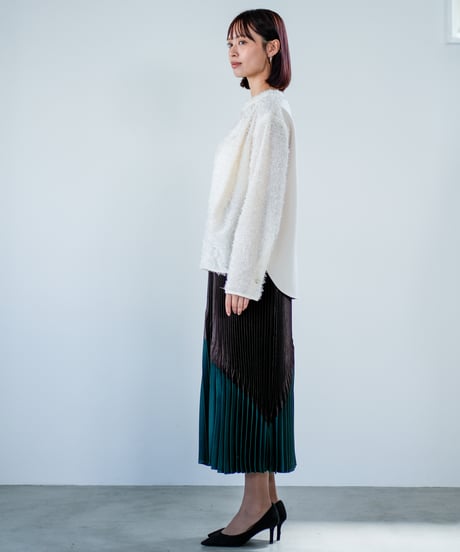 【Lallia Mu 26AW】2614694 フェザージャガードプルオーバー
