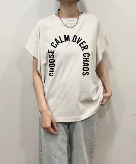 【siro de labonte】R613220 message tuck sleeve Tshirt 30/-highgauge cotton