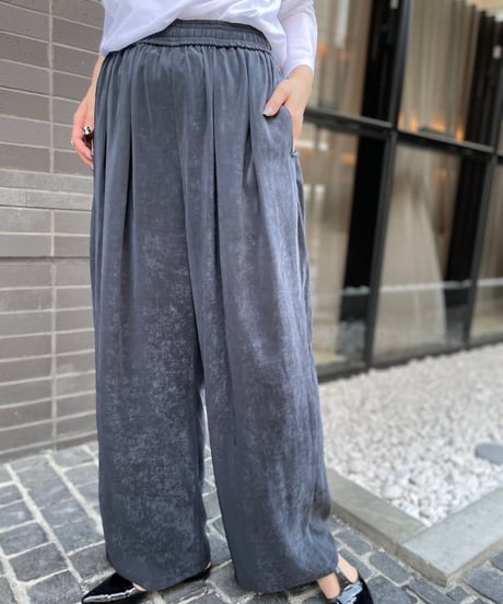 【cafune】535623 silk touch polyester wide easy pants