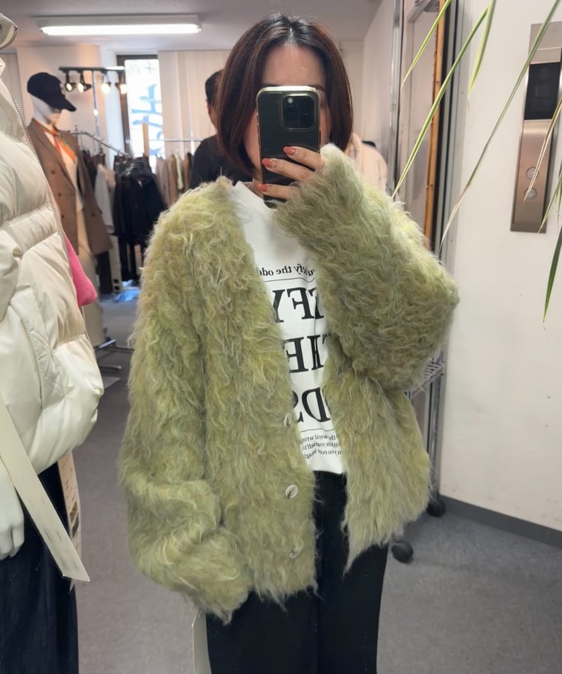 PASSIONE 25autumn】 546913 シャギーニットカーディガン | sel