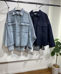 【PASSIONE 】  636413　ドロップショルダーデニムシャツ