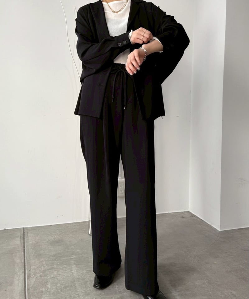 cafune カフネ ドルマンドレープワッシャージャケット ブラック cafune】 535416 drape washer dolman jacket | s