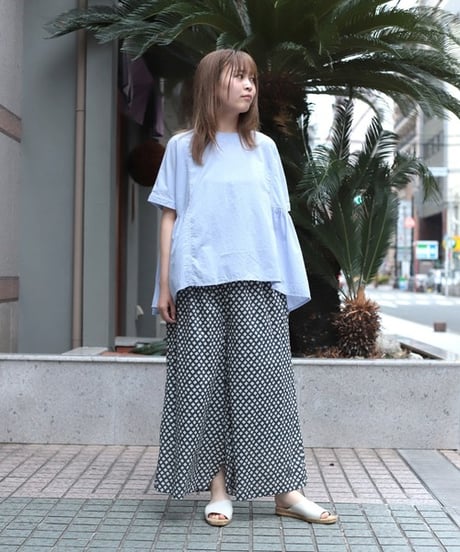 【D.M.G】16-0829X  60ローン サイドギャザーシャツ