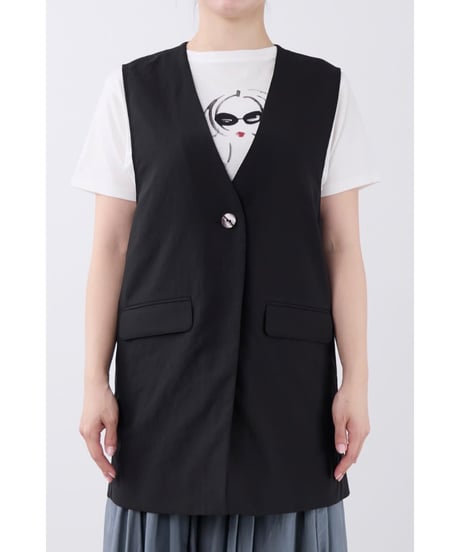 【MICA&DEAL】 0126205191 多機能素材-Vネックロン
