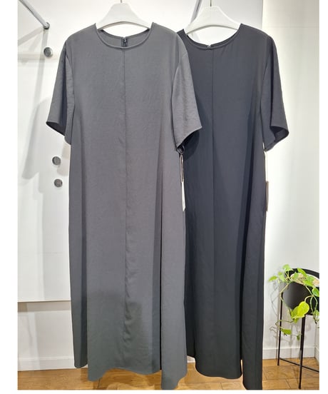 【cafune】625102 2サイズ展開 mat stretch georgette flare onepiece