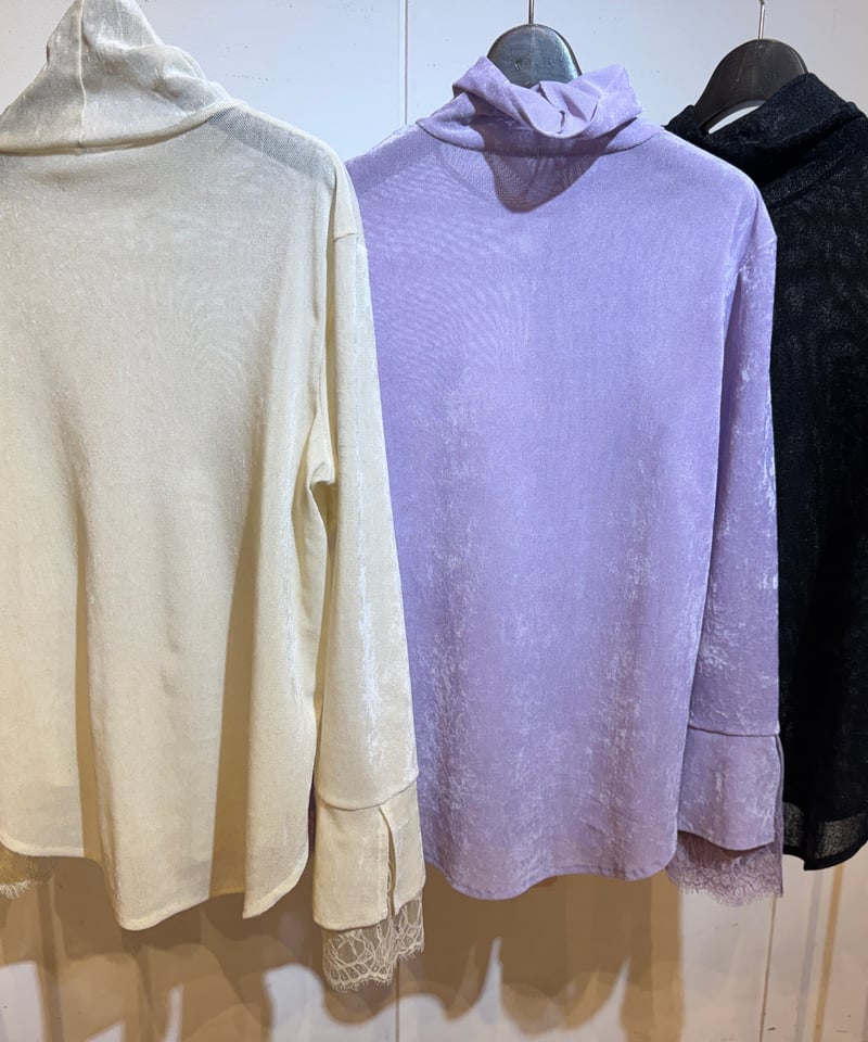 Lallia Mu 26AW】2614500 シアーモールメッシュカットソー | selec