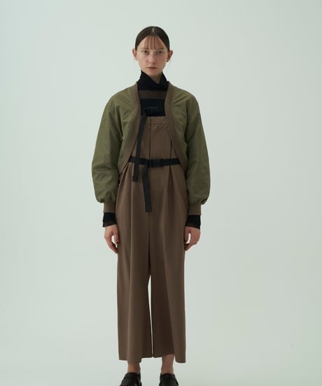 【Ordinary】BO25-924T Switch Tulle Draw-neck Pullover シアータートル
