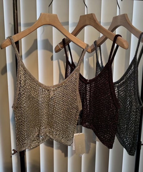 【cafune&PASSIONE 26PREFALL 】  35931 lame knit 2way camisole