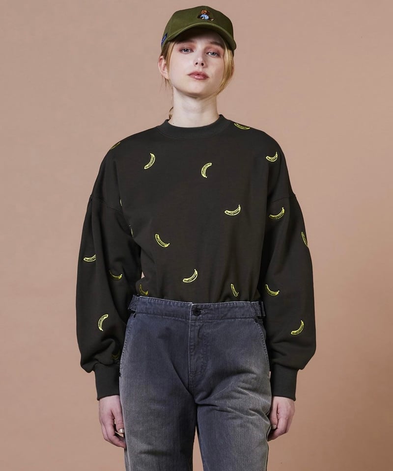DOUBLE STANDARD CLOTHING】0208330253 バナナ刺繍スウェット