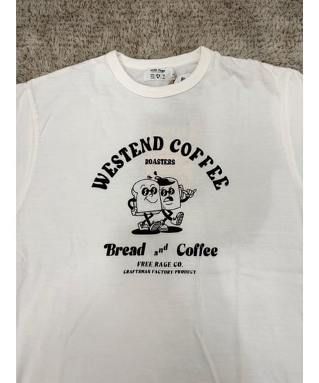 【free rage】 226AC817A WESTEND COFFEE ROASTERS Tシャツ(Bread and Coffee)